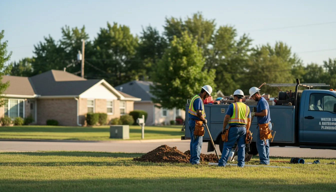 Residential water line and bathroom plumbing service in Angola, IN